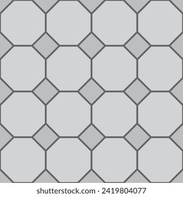 Pavement top view pattern, street grey cobblestone, garden sidewalk tile. Vector bricks or stones creating rhythmic ornament, that leads the way with a harmonious blend of texture and subtle gray hues