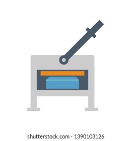 Paver block brick floor construction and tool icon design.