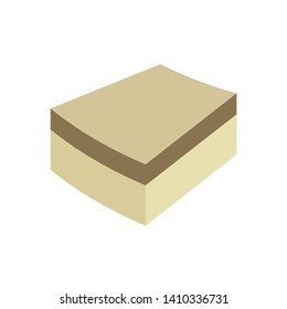 Paver block vector icon. For create circular pattern in garden and outdoor. That is landscape architecture material with texture on surface. Made from concrete, brick, natural stone i.e. cobblestone.