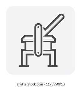 Paver brick floor and tool icon.
