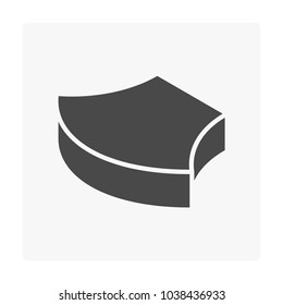 Paver brick icon or brick paving icon or paving stone icon. Manufactured from concrete or stone. For creating pavement floor or paved floor at outdoor go well with walkway or patio. Vector icon design