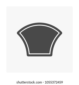 Paver brick icon or brick paving icon or paving stone icon. Manufactured from concrete or stone. For creating pavement floor or paved floor at outdoor go well with walkway or patio. Vector icon design