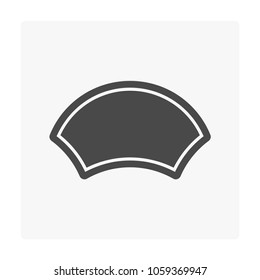 Paver brick icon or brick paving icon or paving stone icon. Manufactured from concrete or stone. For creating pavement floor or paved floor at outdoor go well with walkway or patio. Vector icon design