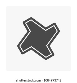 Paver brick icon or brick paving icon or paving stone icon. Manufactured from concrete or stone. For creating pavement floor or paved floor at outdoor go well with walkway or patio. Vector icon design