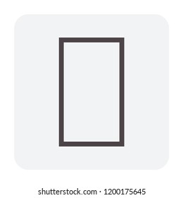 Paver brick icon or brick paving icon or paving stone icon. Manufactured from concrete or stone. For creating pavement floor or paved floor at outdoor go well with walkway or patio. Vector icon design