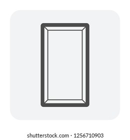 Paver brick icon or brick paving icon or paving stone icon. Manufactured from concrete or stone. For creating pavement floor or paved floor at outdoor go well with walkway or patio. Vector icon design