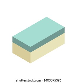 Paver brick icon or brick paving icon or paving stone icon. Manufactured from concrete or stone. For creating pavement floor or paved floor at outdoor go well with walkway or patio. Vector icon design