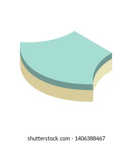 Paver brick icon or brick paving icon or paving stone icon. Manufactured from concrete or stone. For creating pavement floor or paved floor at outdoor go well with walkway or patio. Vector icon design