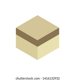 Paver brick icon or brick paving icon or paving stone icon. Manufactured from concrete or stone. For creating pavement floor or paved floor at outdoor go well with walkway or patio. Vector icon design