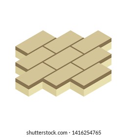 Paver or pavement floor vector icon.
That is paving stone, cobblestone, tile, brick, concrete block with stretcher bond pattern.
For landscape or exterior floor i.e. road, driveway, patio, walkway.