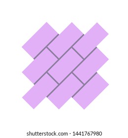 Paver or pavement floor vector icon.
That is paving stone, cobblestone, tile, brick, concrete block with stretcher bond pattern.
For landscape or exterior floor i.e. road, driveway, patio, walkway.