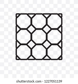 Paver vector linear icon isolated on transparent background, Paver transparency concept can be used for web and mobile