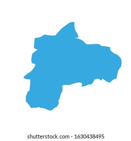 Pavezio region map in Lithuania