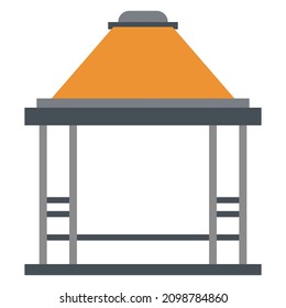 ilustración portadora de pavilion gazebo plana