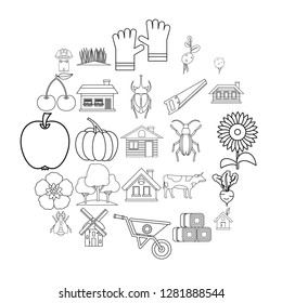 Pavilion icons set. Outline set of 25 pavilion vector icons for web isolated on white background