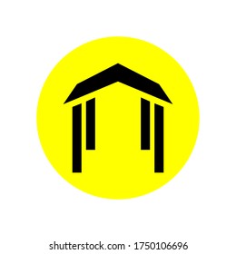 pavilion vector icon design on white background 