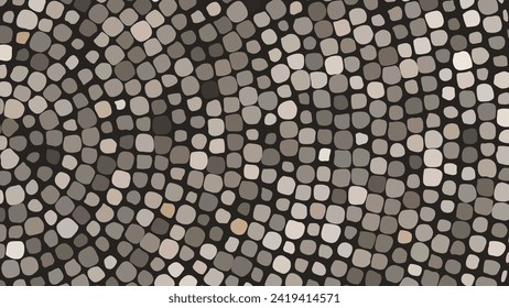 Paving Circular Pattern. Stone Pebble Mosaic Template for Interior Designs, Beauty, Wrapping Paper. Vector Illustration.