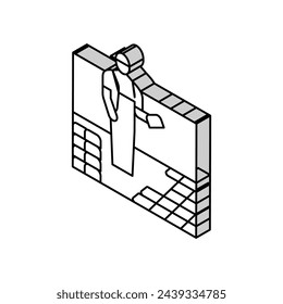 paving garden landscape isometric icon vector. paving garden landscape sign. isolated symbol illustration