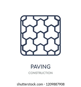 Paving icon. Paving linear symbol design from Construction collection. Simple outline element vector illustration on white background.