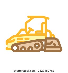 Baumaschinen-Bauingenieur-Farbsymbol Vektorgrafik. Baumaschinenbauingenieur-Schild. einzelne Symbolillustration