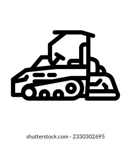 paving machine civil engineer line icon vector. paving machine civil engineer sign. isolated contour symbol black illustration