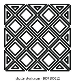 Icono de patio de relleno. Icono del vector del patio de pavimentación de esquema para diseño web aislado en fondo blanco