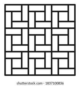 Paving pattern icon. Outline paving pattern vector icon for web design isolated on white background