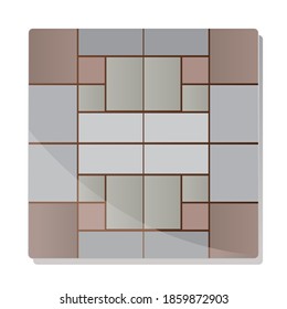 losas de pavimentación en forma de ilustración cuadrada vectorial