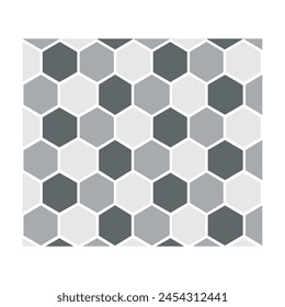 Paving slabs shaped into hexagonals pattern for patio mats