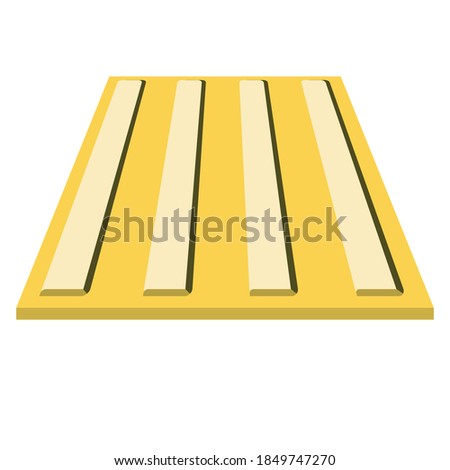 Paving slabs, tactile tile for the blind isolated. Vector stock illustration. Yellow tiles for the safety of the blind, inclusiveness. tactile tile for disabled people isolated. vector illustration