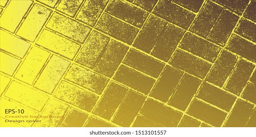 Paving slabs. Vector illustration. Abstract graphics. Retro background. Abstract background. Abstractionism. Designer decorative cover. Background with grunge texture. Design background