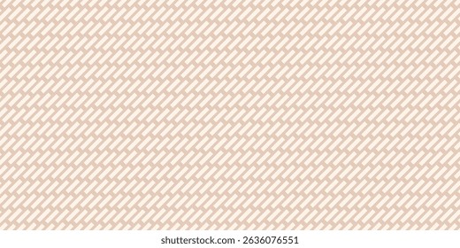 Textura de pavimentação de pedras no chão, parede de tijolos. Padrão de vetor sem emenda com linhas tracejadas diagonais, retângulos, listras paralelas. Abstrato fundo mínimo interminável. Sutil bege design repetido para decoração