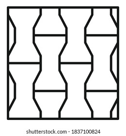 Icono de la calle. Icono de vector de pavimentación de esquema para diseño web aislado en fondo blanco