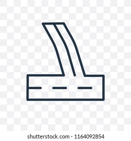 Paving vector icon isolated on transparent background, Paving logo concept