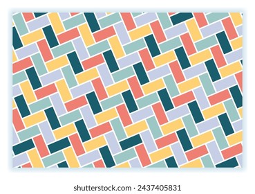 Illustration Vectorielle avec Collection de Pavés de Rue, de briques, d'éléments architecturaux et de dalles de pierre pour la fabrication de sols sur Fond Plat