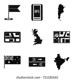 Paving the way icons set. Simple set of 9 paving the way vector icons for web isolated on white background