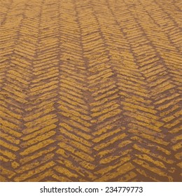 paving of yellow brick. vector illustration