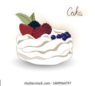 Pavlova is a meringue-based dessert whiyh a fresh berries, named after the Russian ballerina Anna Pavlova.