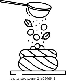 Pavlova outline icon vector illustration