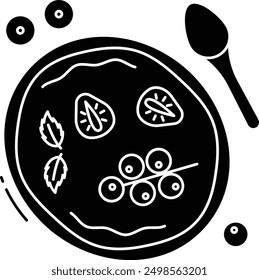 Pavlova solid glyph vector illustration