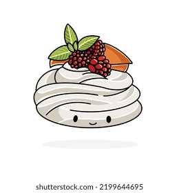 Pavlova sticker icon vector design element hand drawn