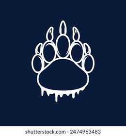 paw abstract logo modern style