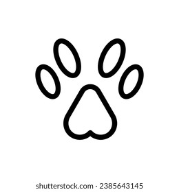 Paw of an animal, canine footprints. Traces of dog paws, dog paws. Trace of the cat, imprint of a tiger's track or lion. Vector illustration.