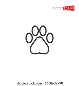 Paw animal Icon Design Vector