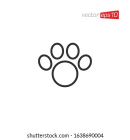 Paw animal Icon Design Vector
