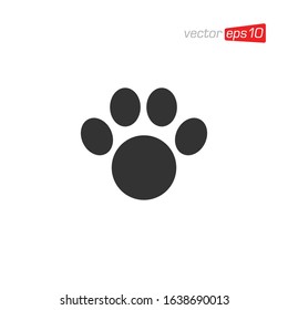 Paw animal Icon Design Vector