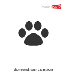 Paw animal Icon Design Vector