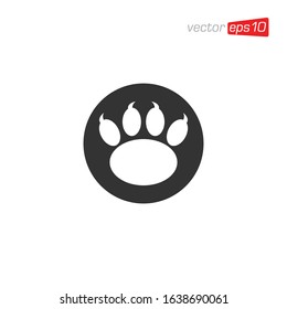 Paw animal Icon Design Vector