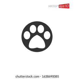 Paw animal Icon Design Vector