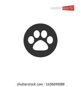 Paw animal Icon Design Vector